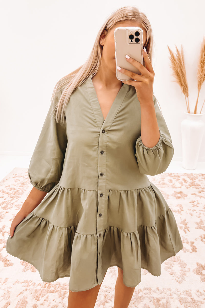 Stacey Mini Dress Khaki