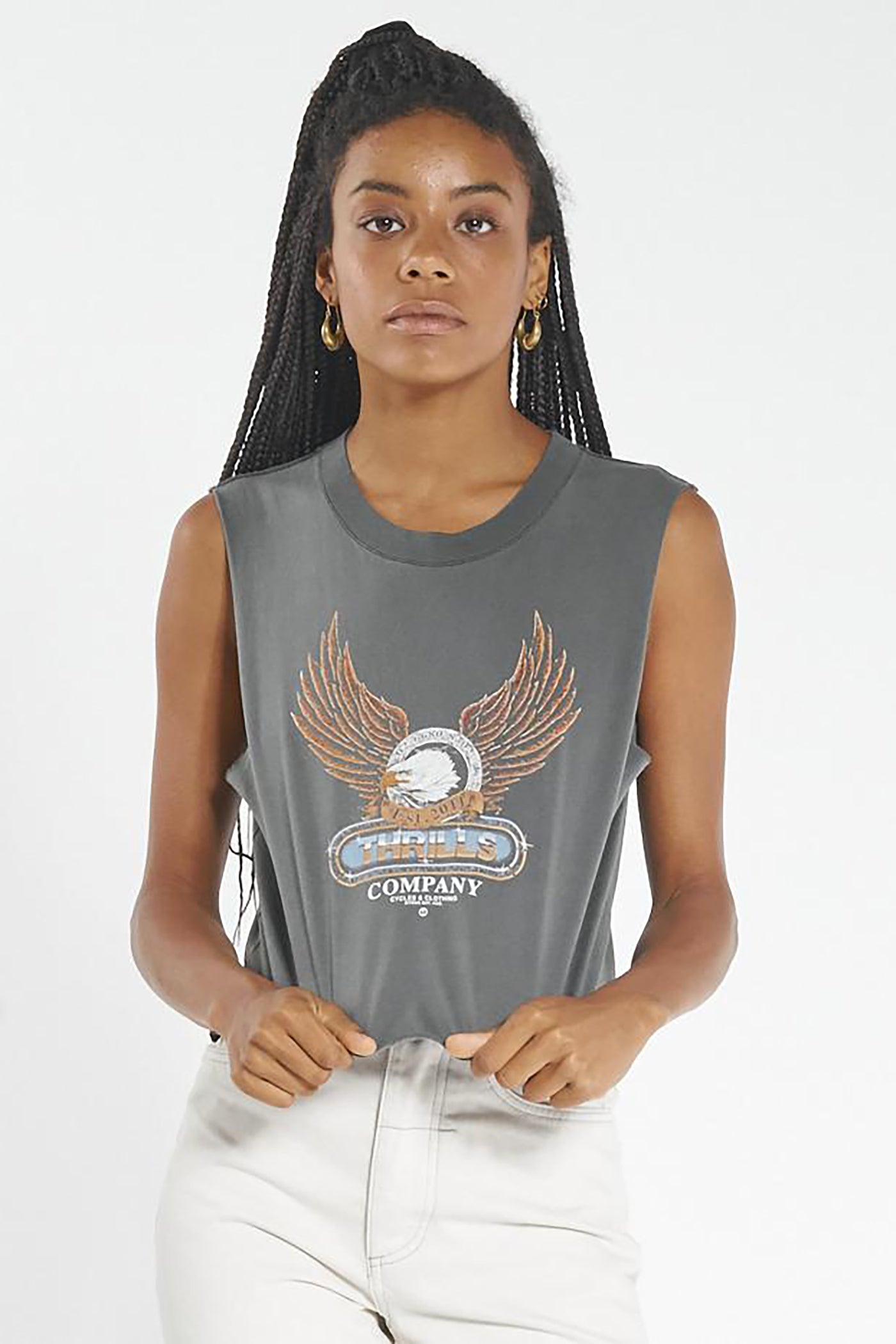 Steadfast Crop Muscle Merch Black