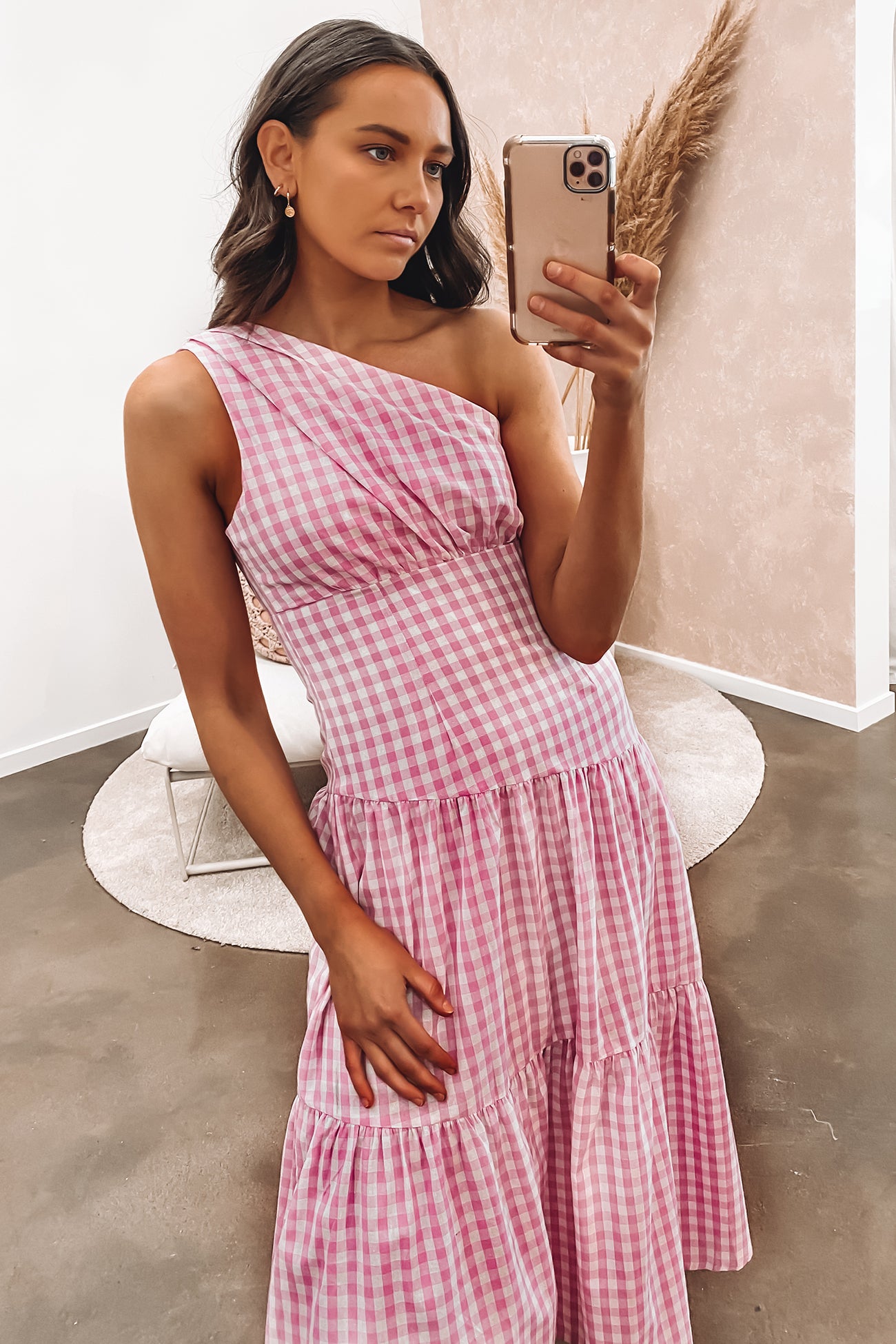 Stephanie Midi Dress Pink