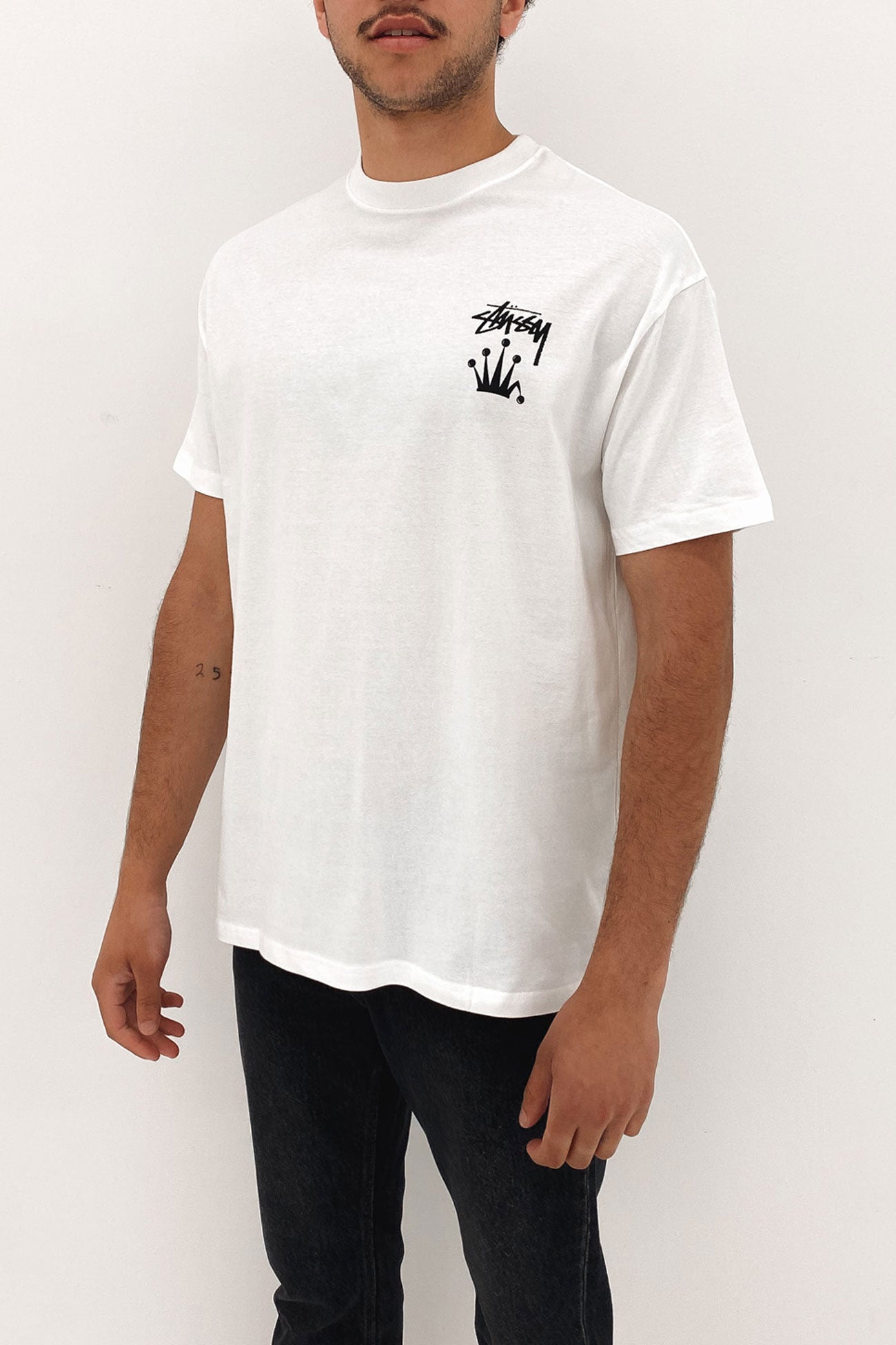 Stock Crown 50/50 Short Sleeve Tee White
