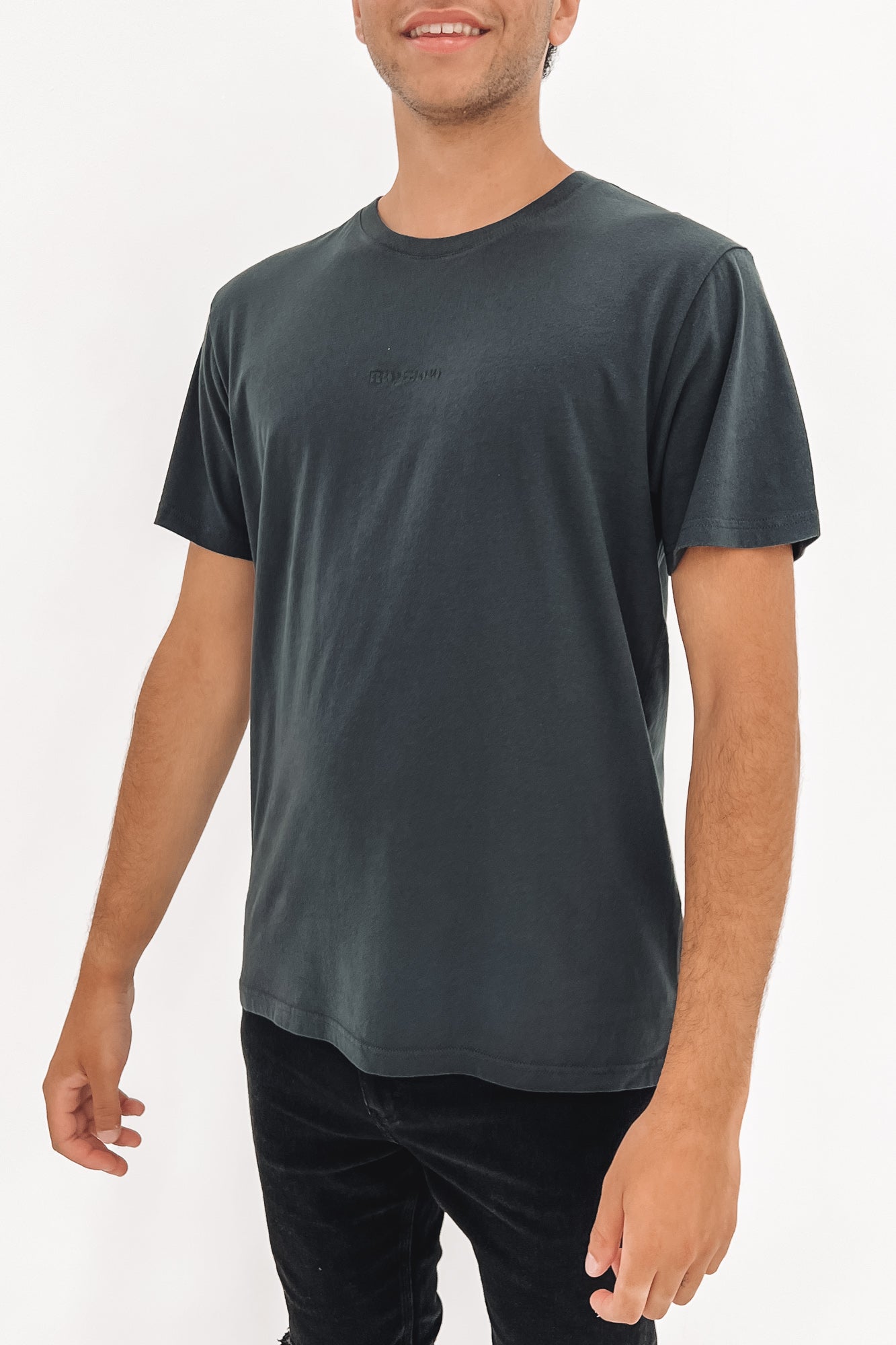 Strand Embroidered T-Shirt Storm Blue