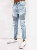 Strung Out Moto Cuffed Jean Trashed Khaki