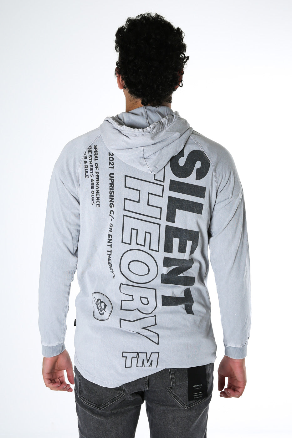 Surge Hooded Long Sleeve Tee Grey Marle