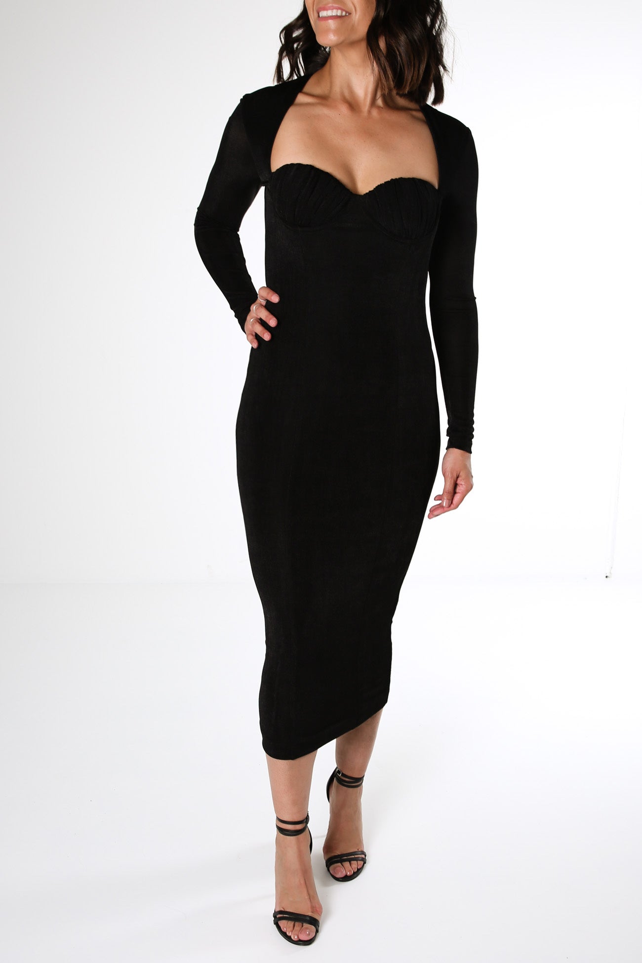 Tara Midi Dress Black