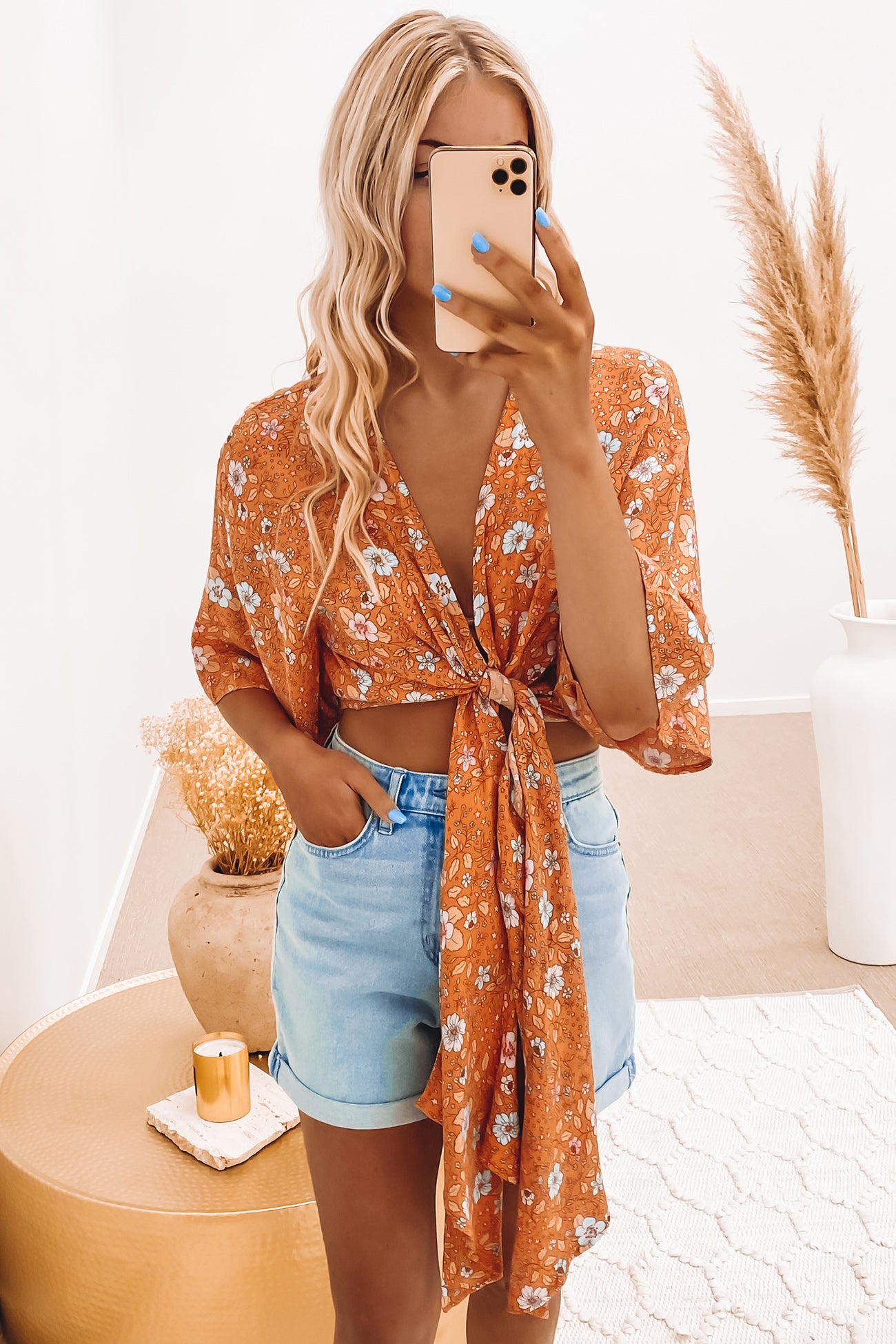 Taylah Top Orange