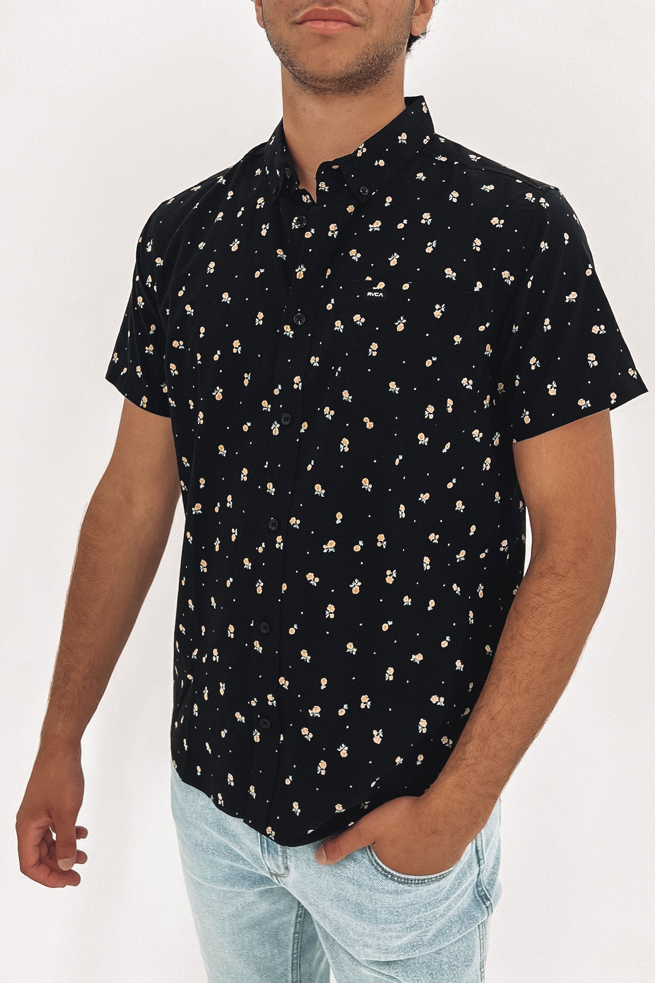 That'll Do Slim Fit Short Sleeve Shirt RVCA Black
