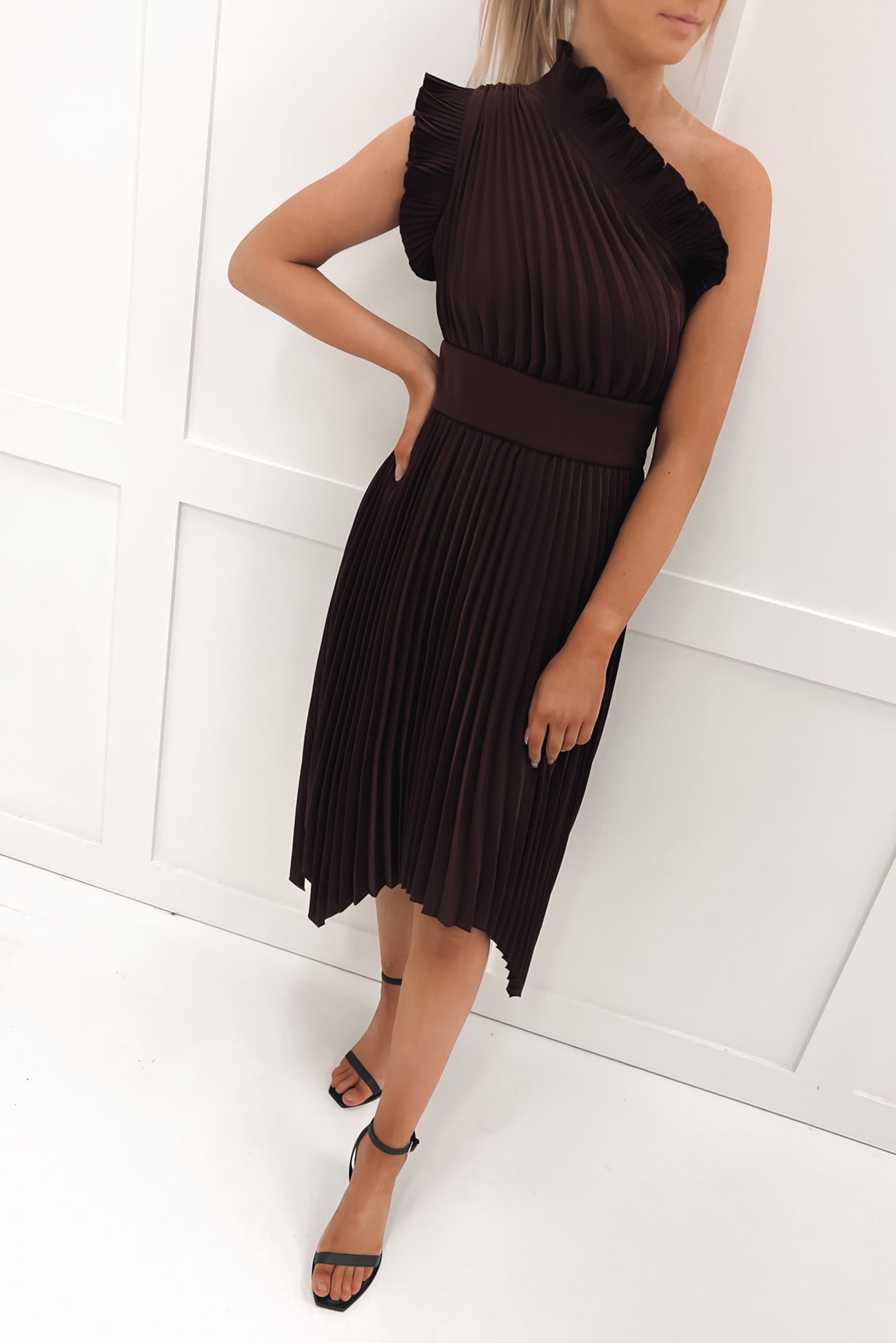 The Lady Like Midi Dress Dark Cherry