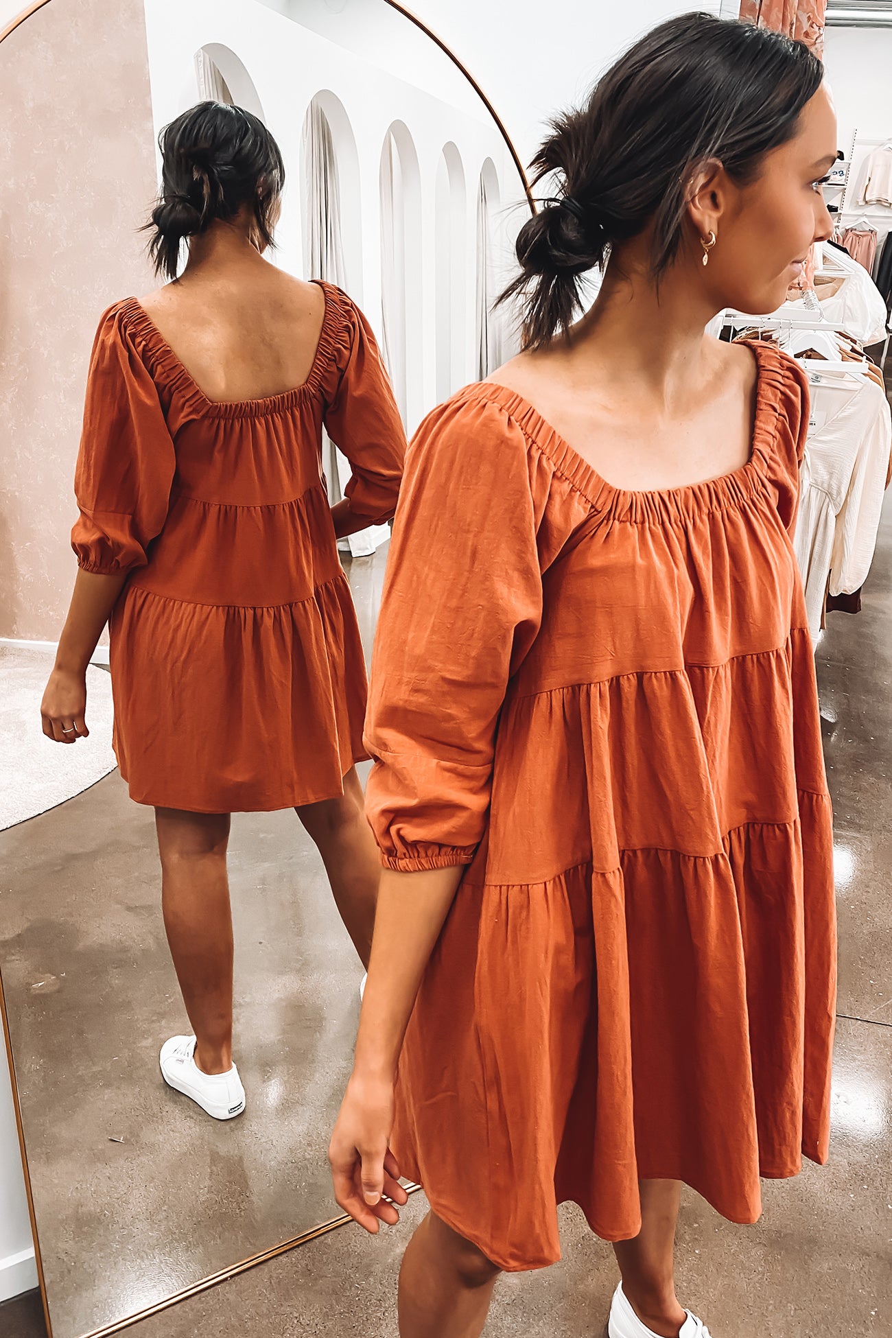 Theodore Mini Dress Rust