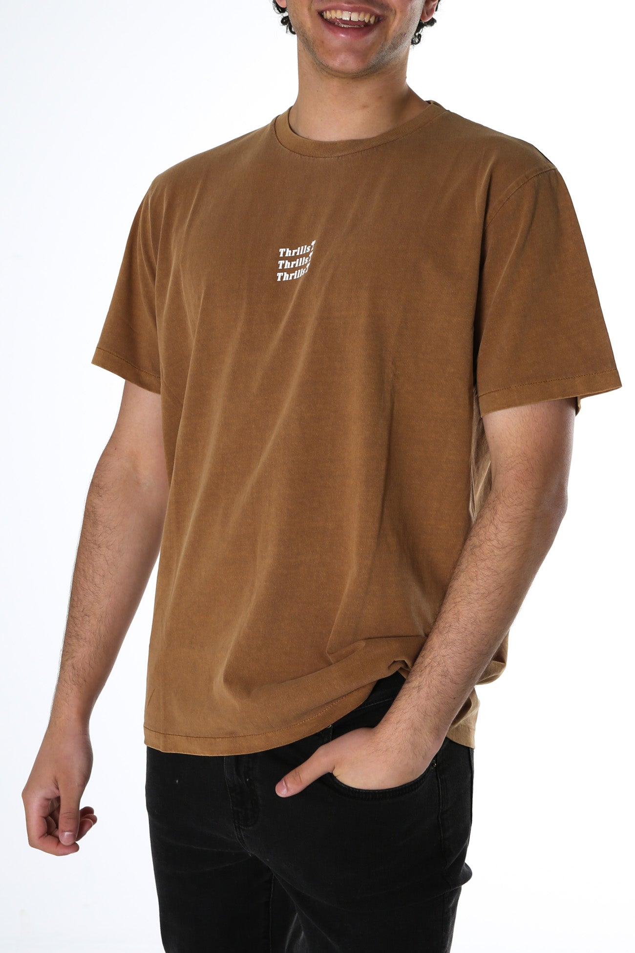 Thrills Unlimited Merch Fit Tee Tobacco