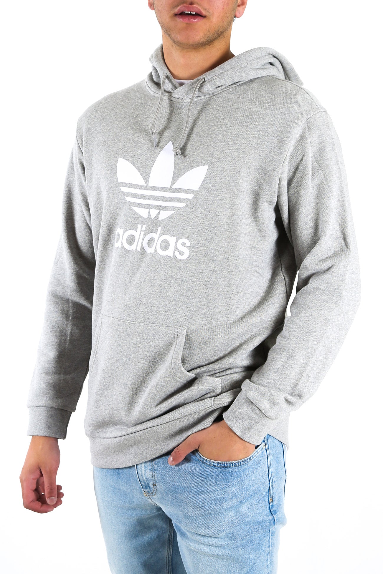 Trefoil Hoodie Medium Grey Heather