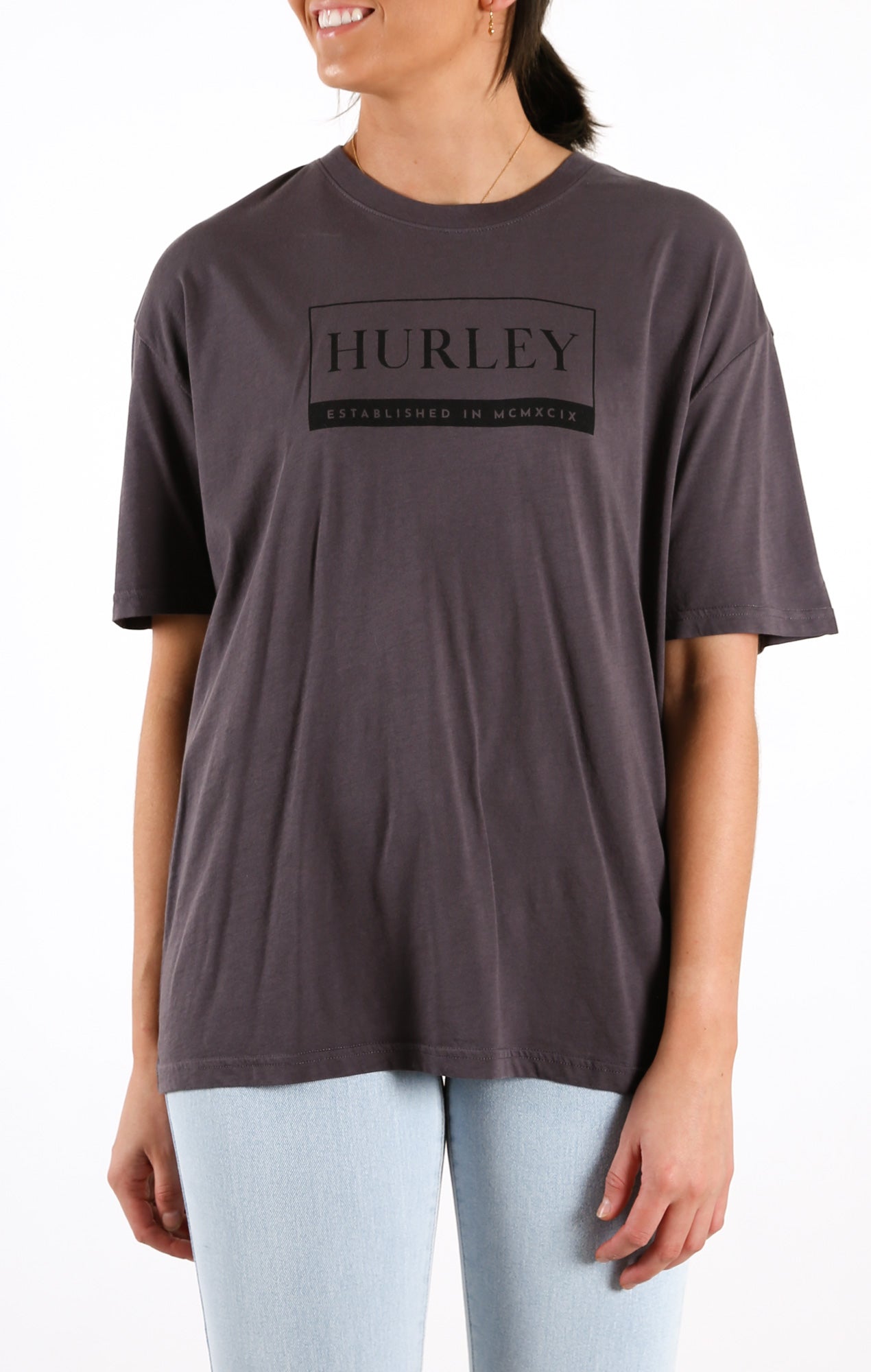 Universal Washed Oversized BF Tee Thunder Grey