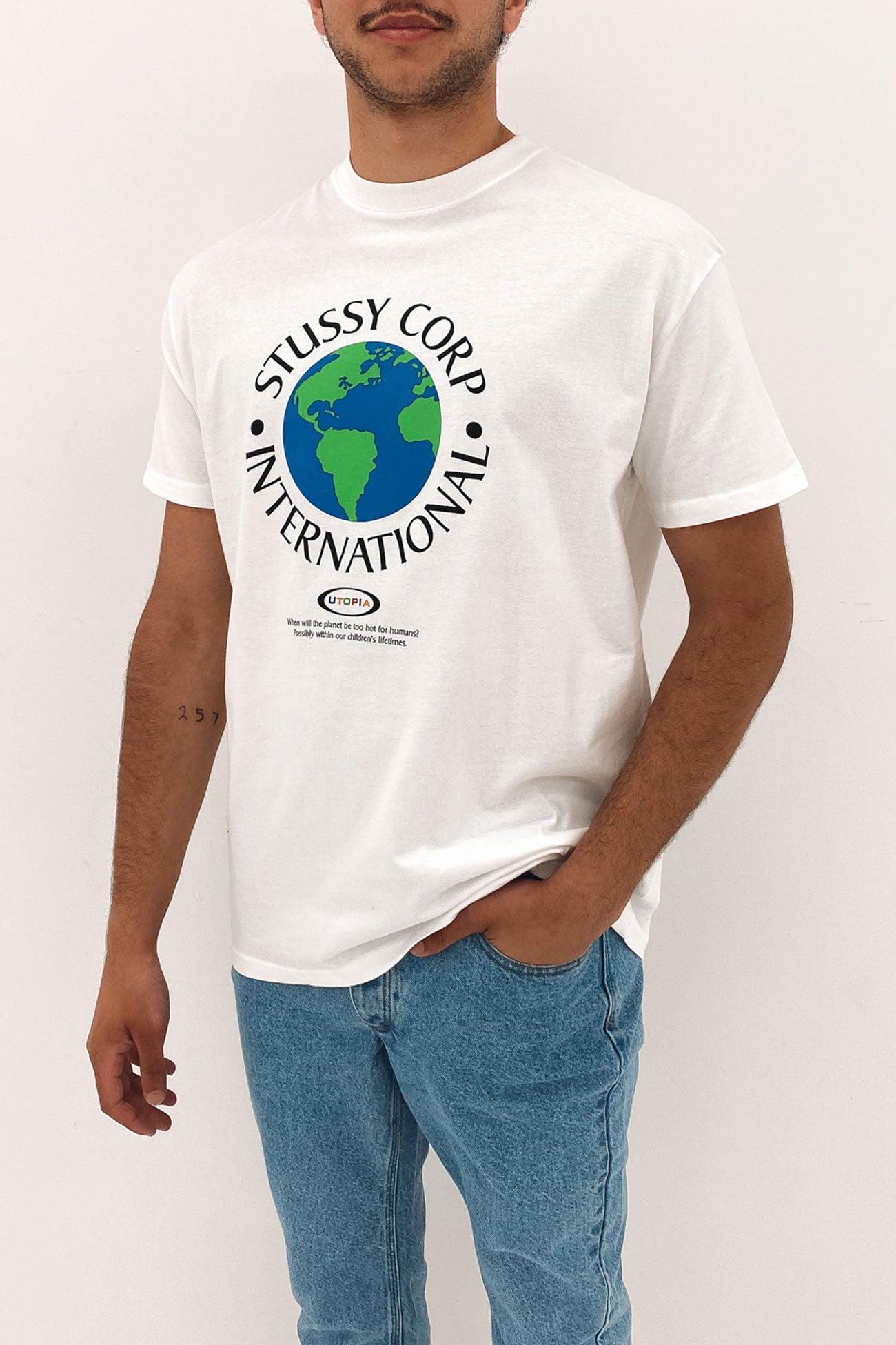 Utopia 50/50 Short Sleeve Tee White