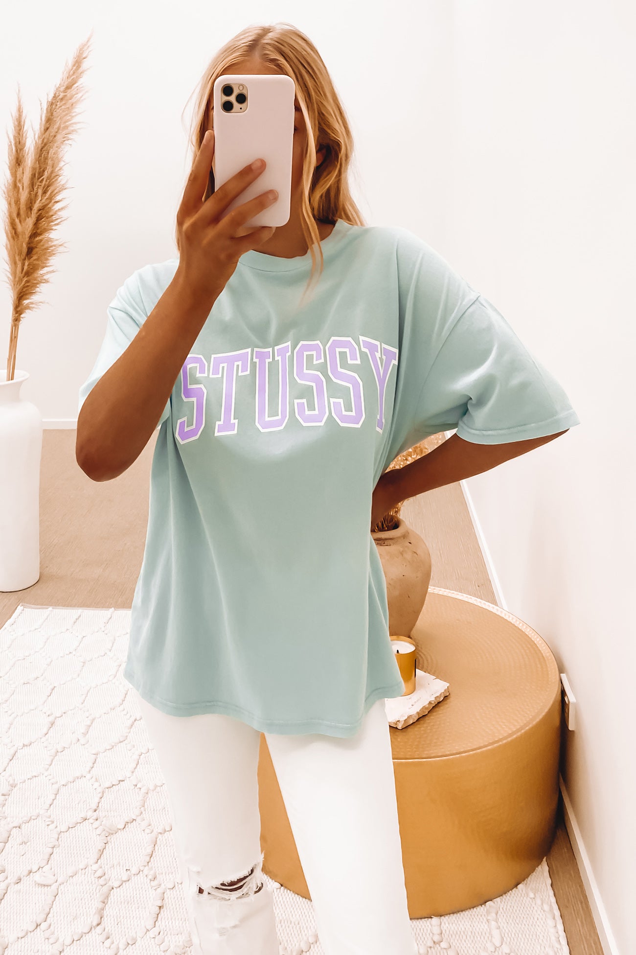 Varsity Relaxed Tee Sea Foam