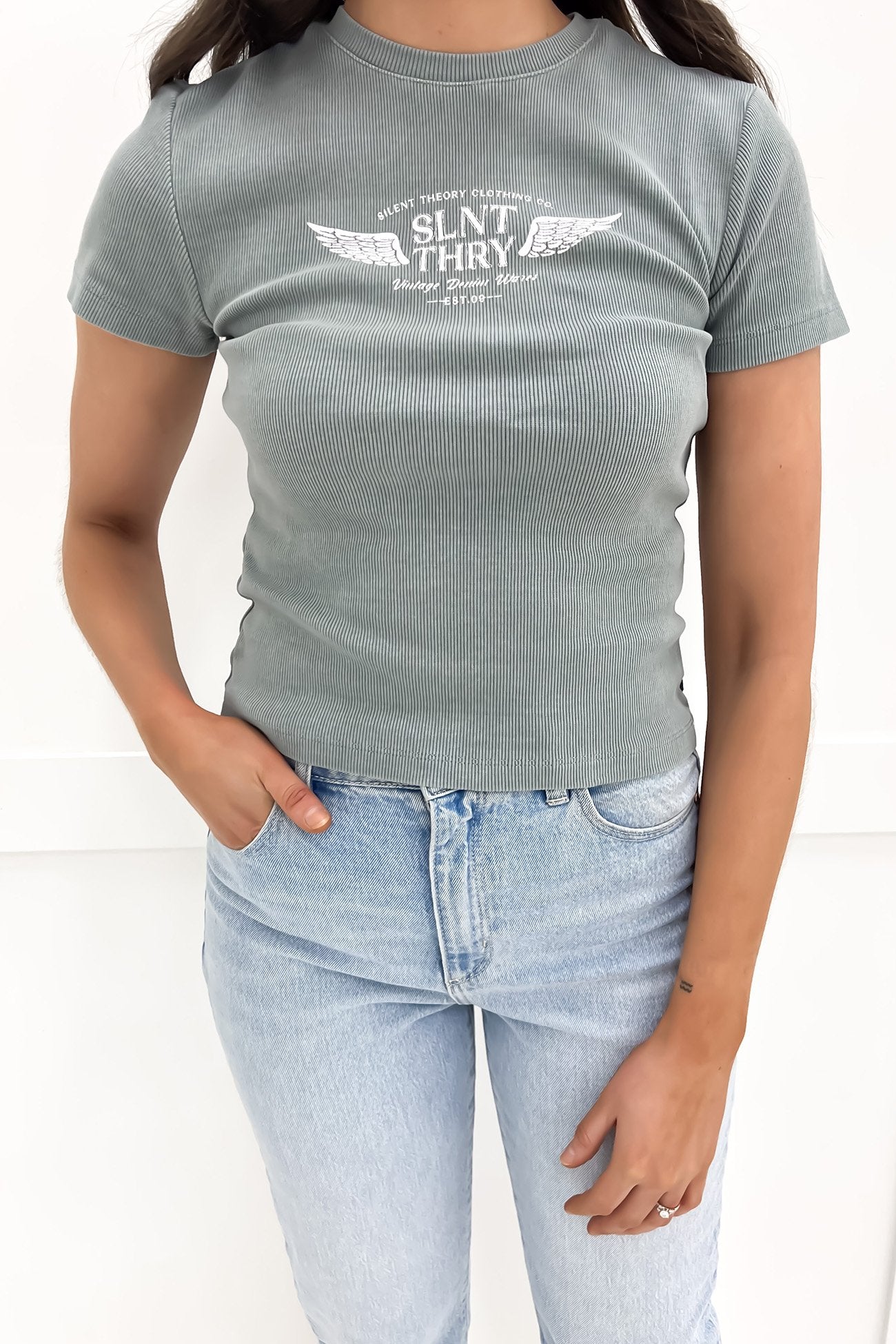 Vintage Baby Tee Blue