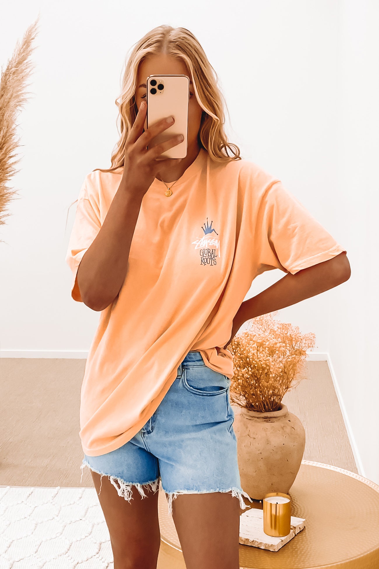 Vintage Global Roots Relaxed Tee Apricot