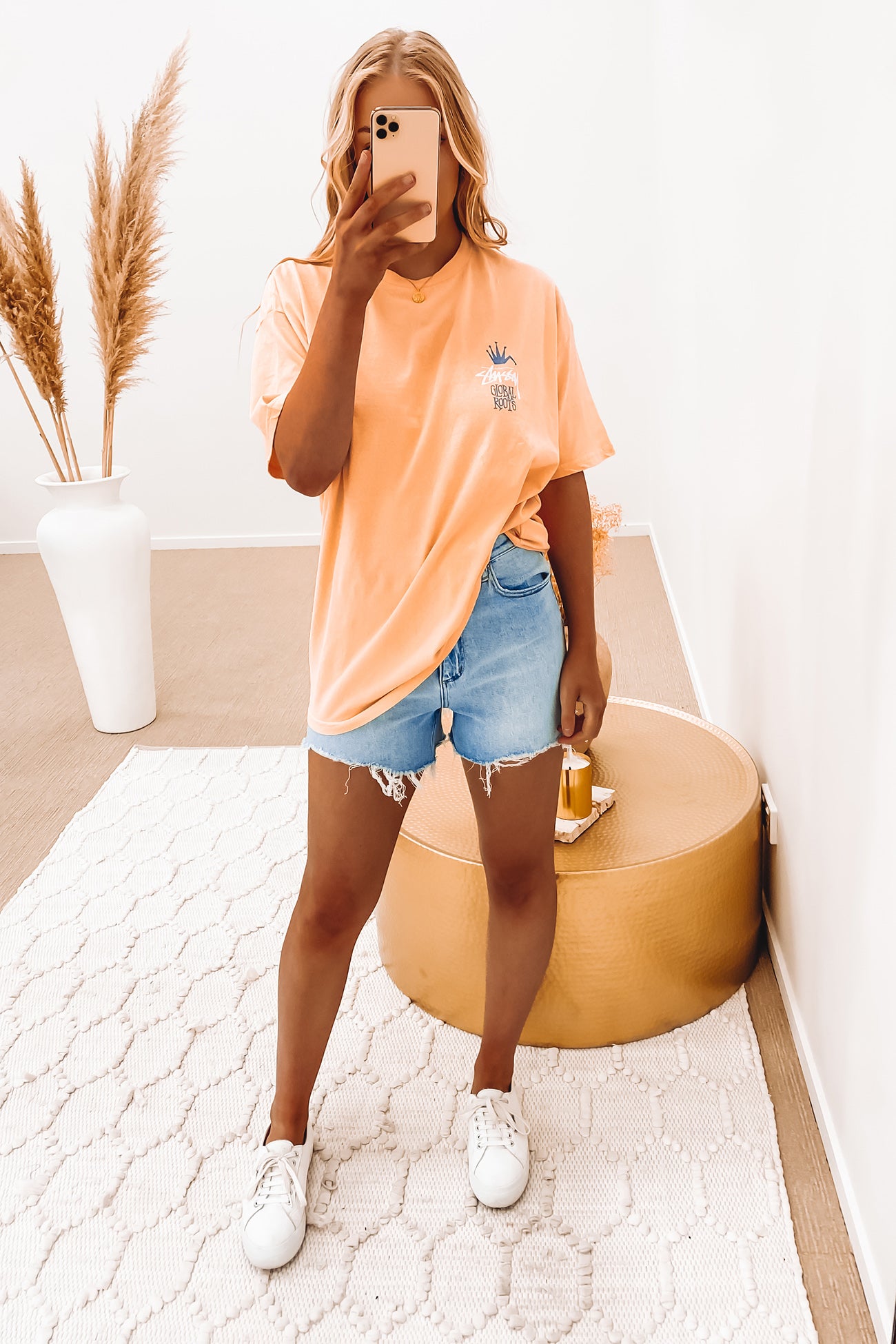 Vintage Global Roots Relaxed Tee Apricot