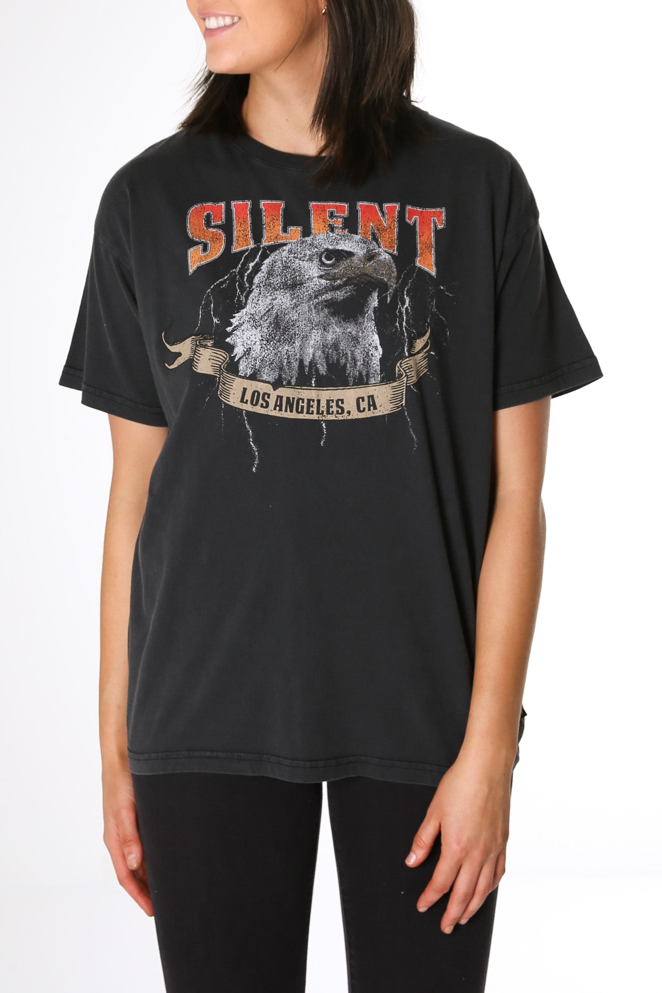 VLightning Tie Tee Washed Black