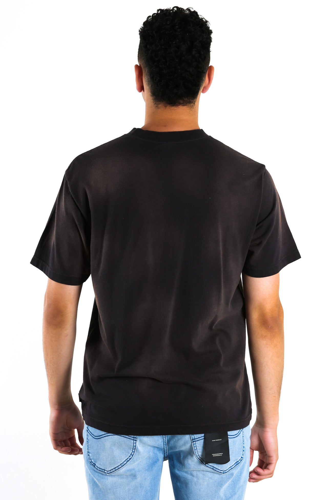 White Light Retro Fit Tee Black