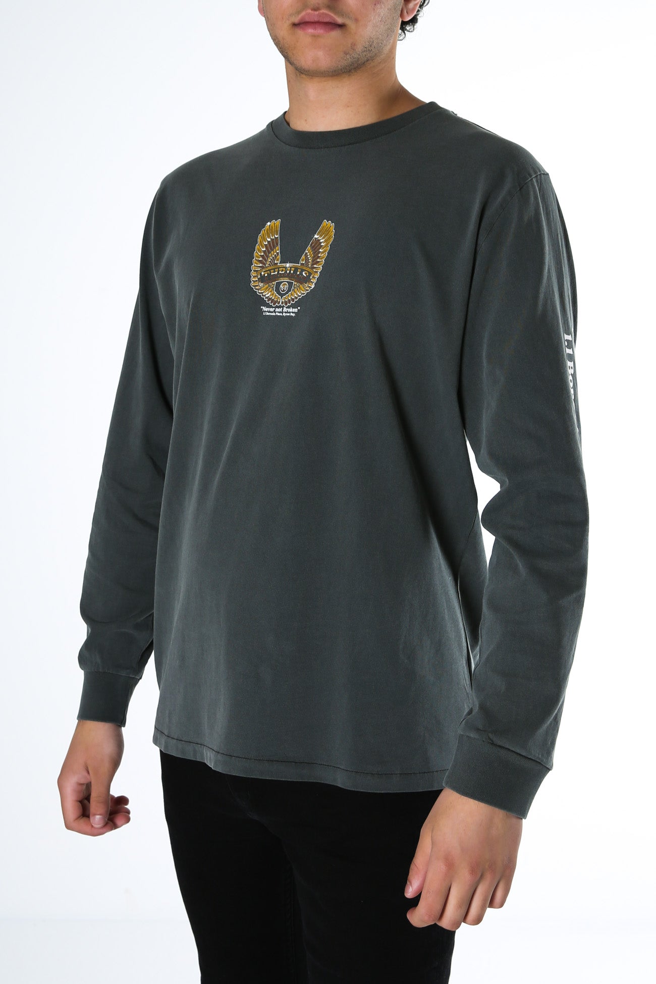 Wings of Steel Merch Fit Long Sleeve Tee Merch Black