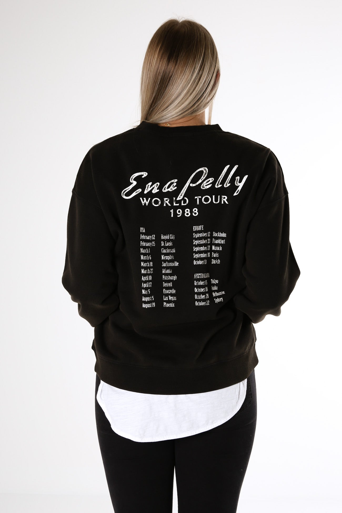 World Tour Sweatshirt Washed Black