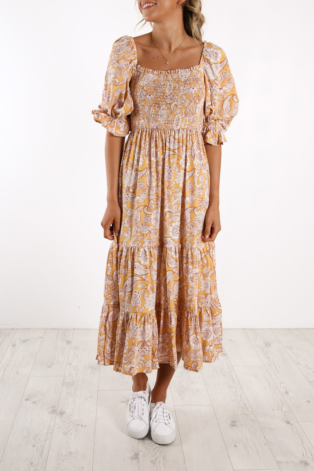 Zendaya Midi Dress Yellow