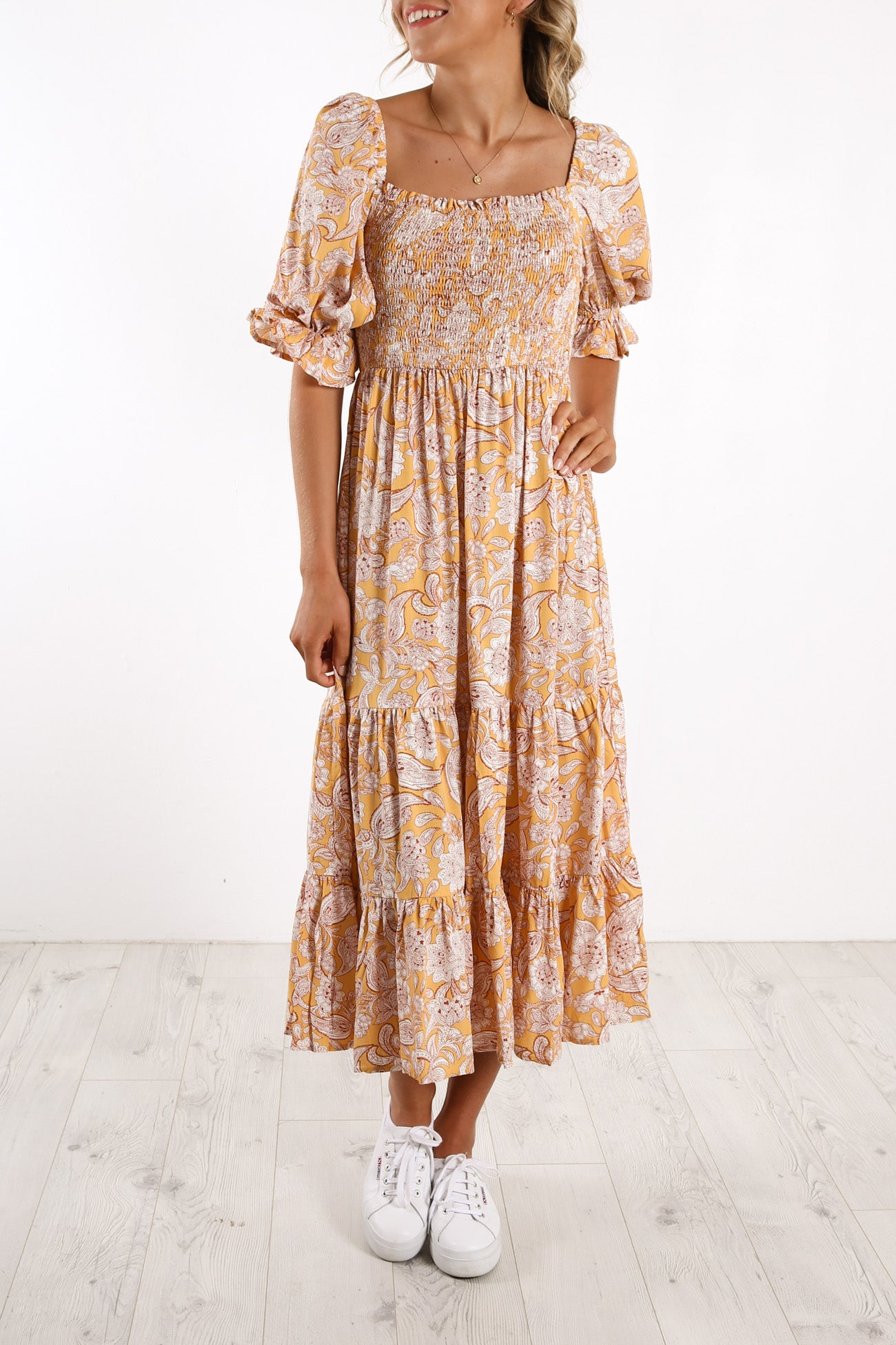 Zendaya Midi Dress Yellow
