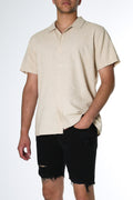 Classic Linen Short Sleeve Shirt Vintage Black