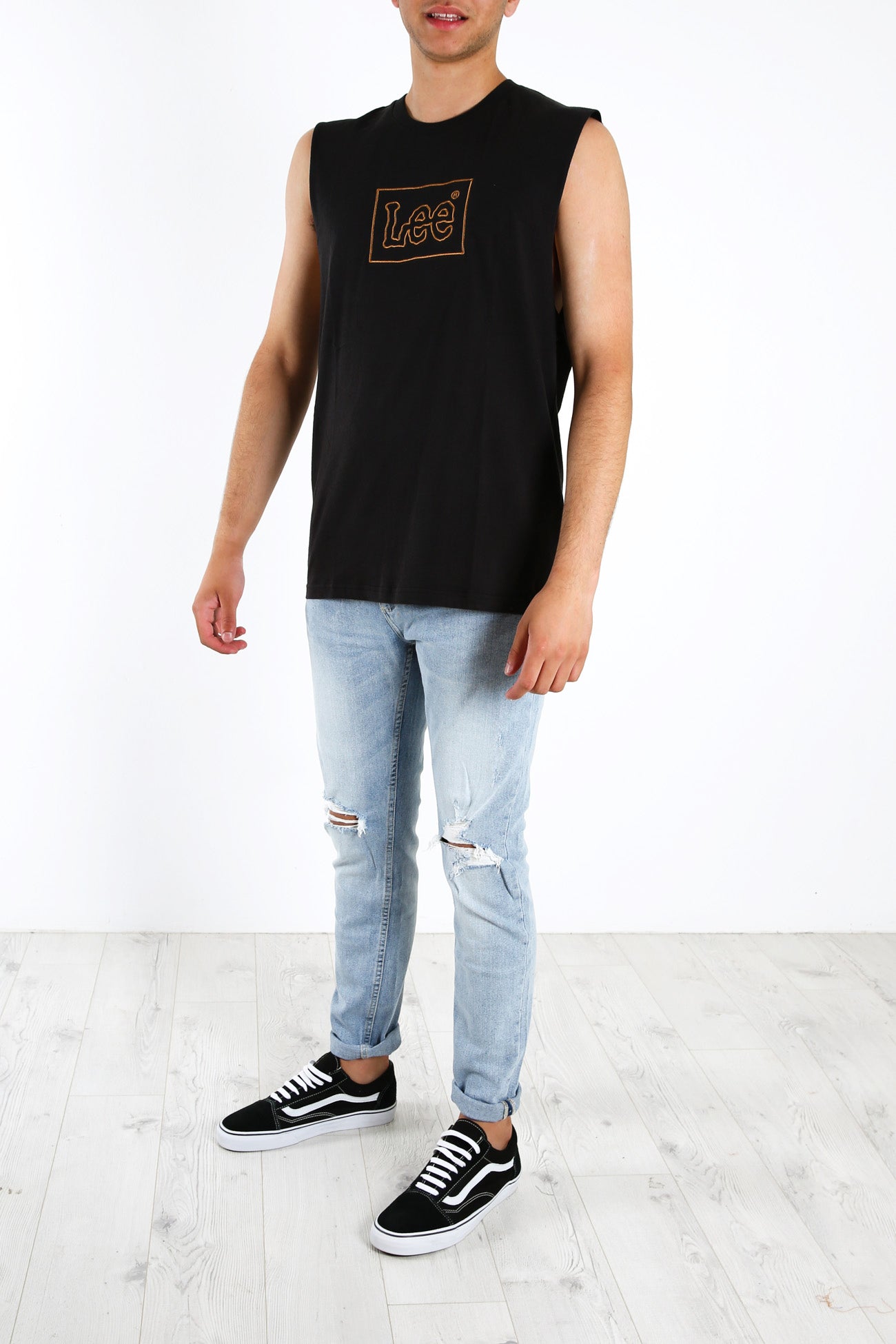 Lee Line Muscle Washed Black