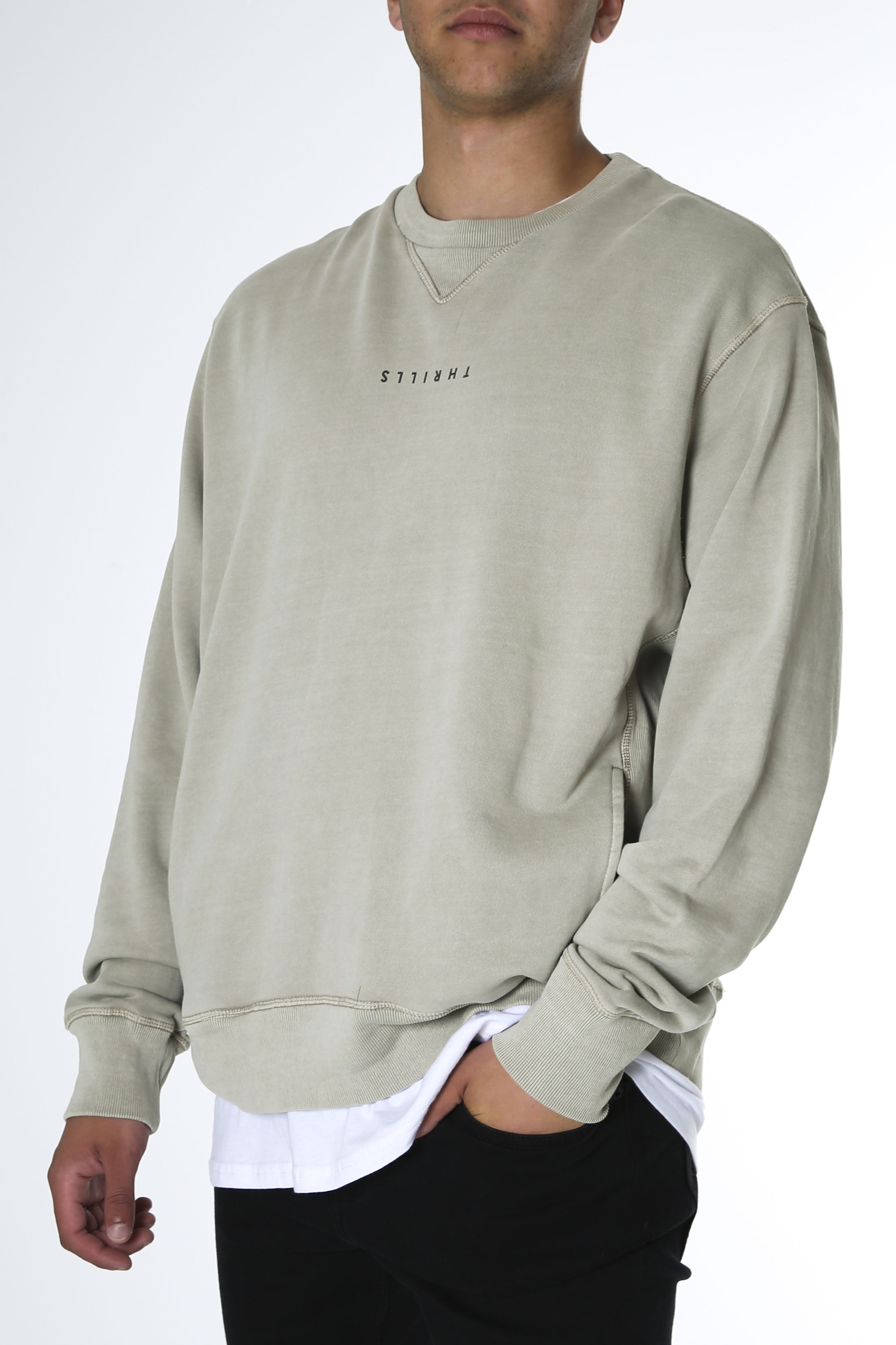Minimal Thrills Oversize Crew Gravel