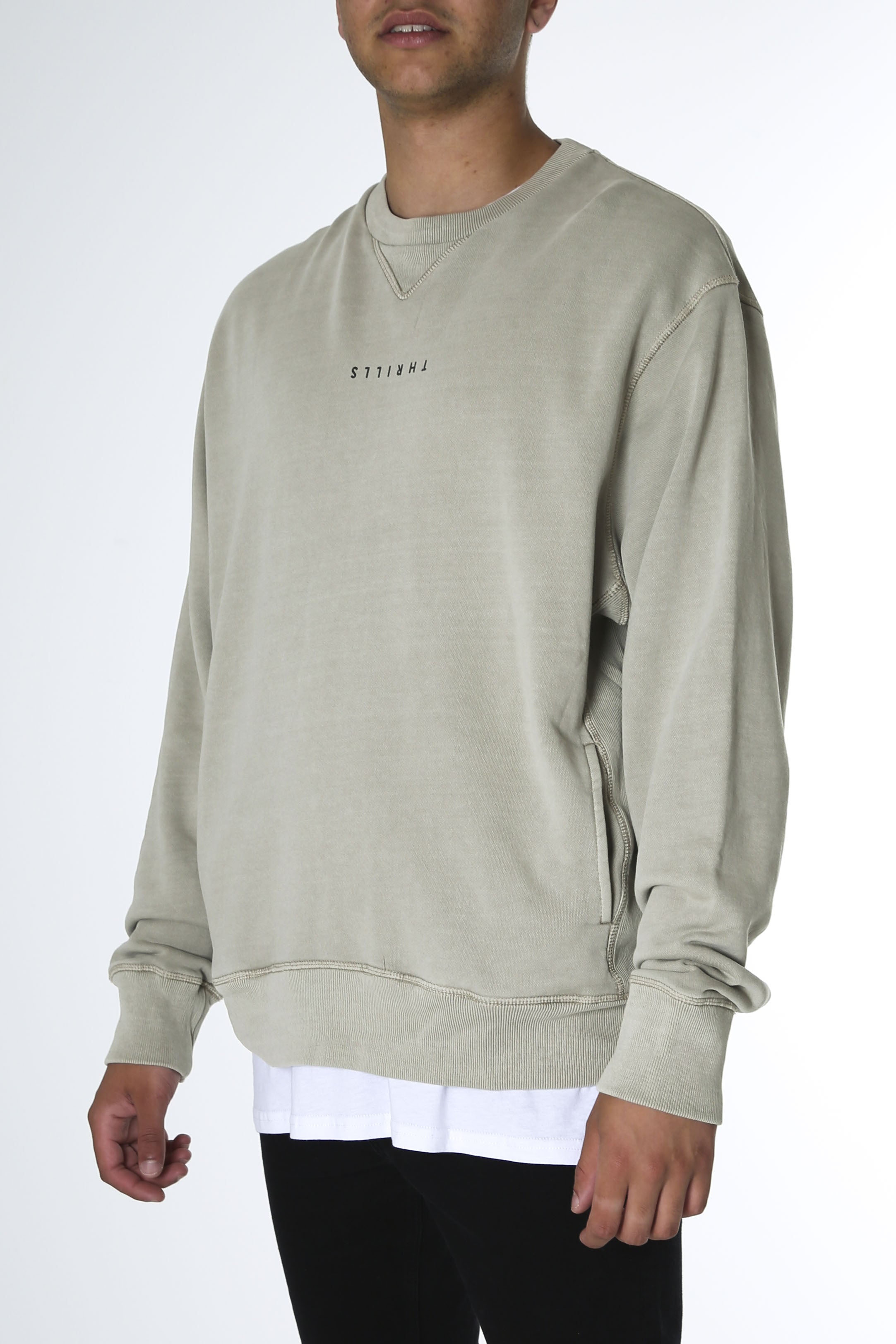 Minimal Thrills Oversize Crew Gravel