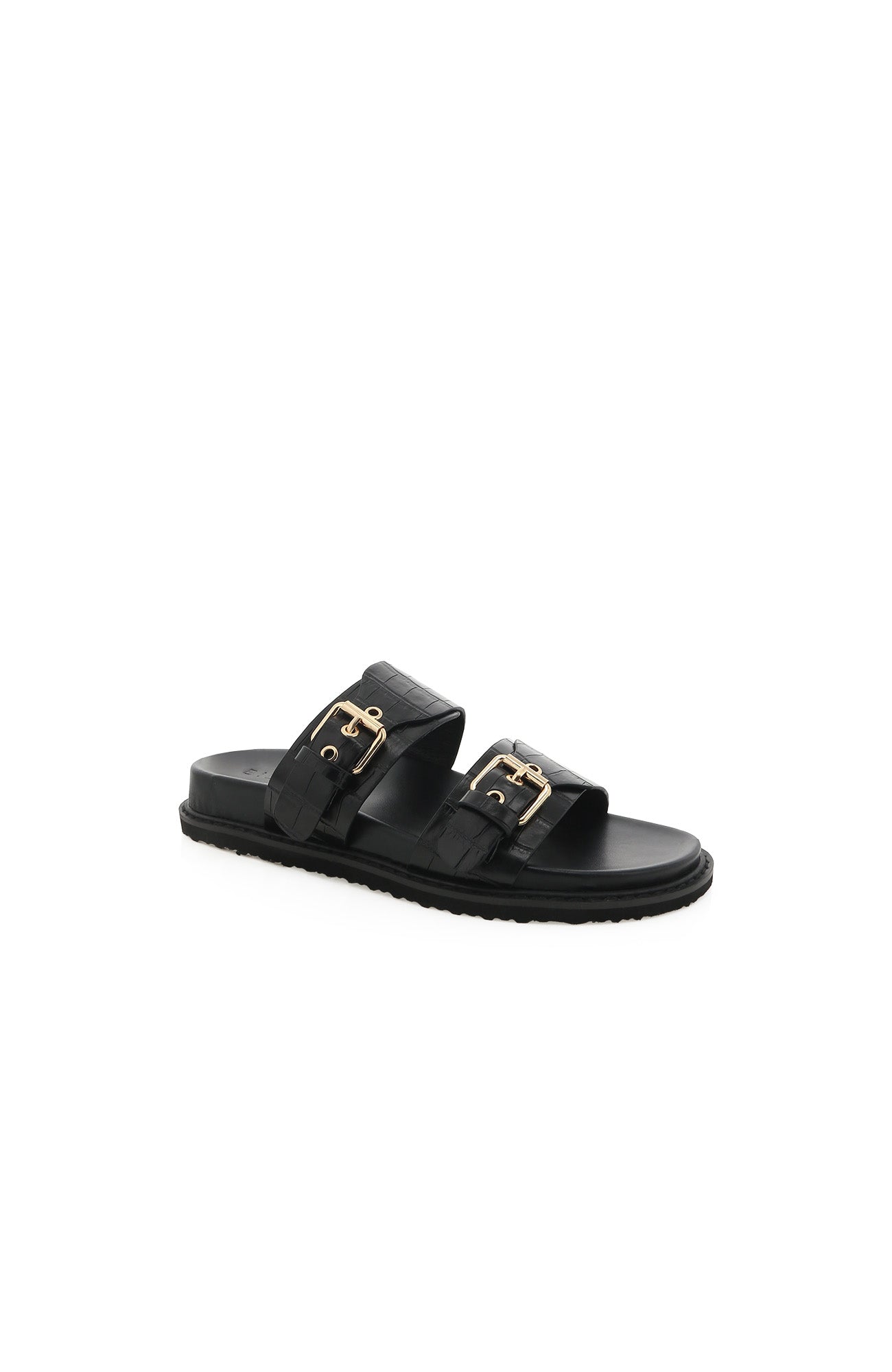 Raiden Sandal Black Croc