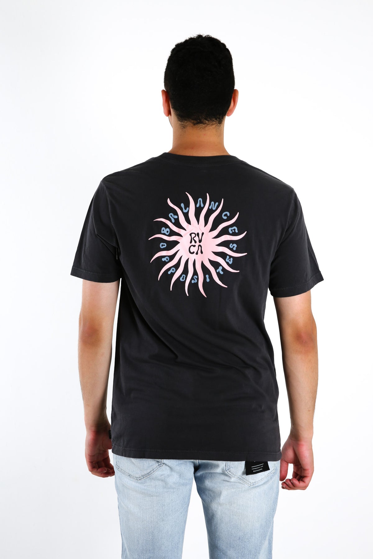 Sun Of RVCA Short Sleeve Tee Pirate Black