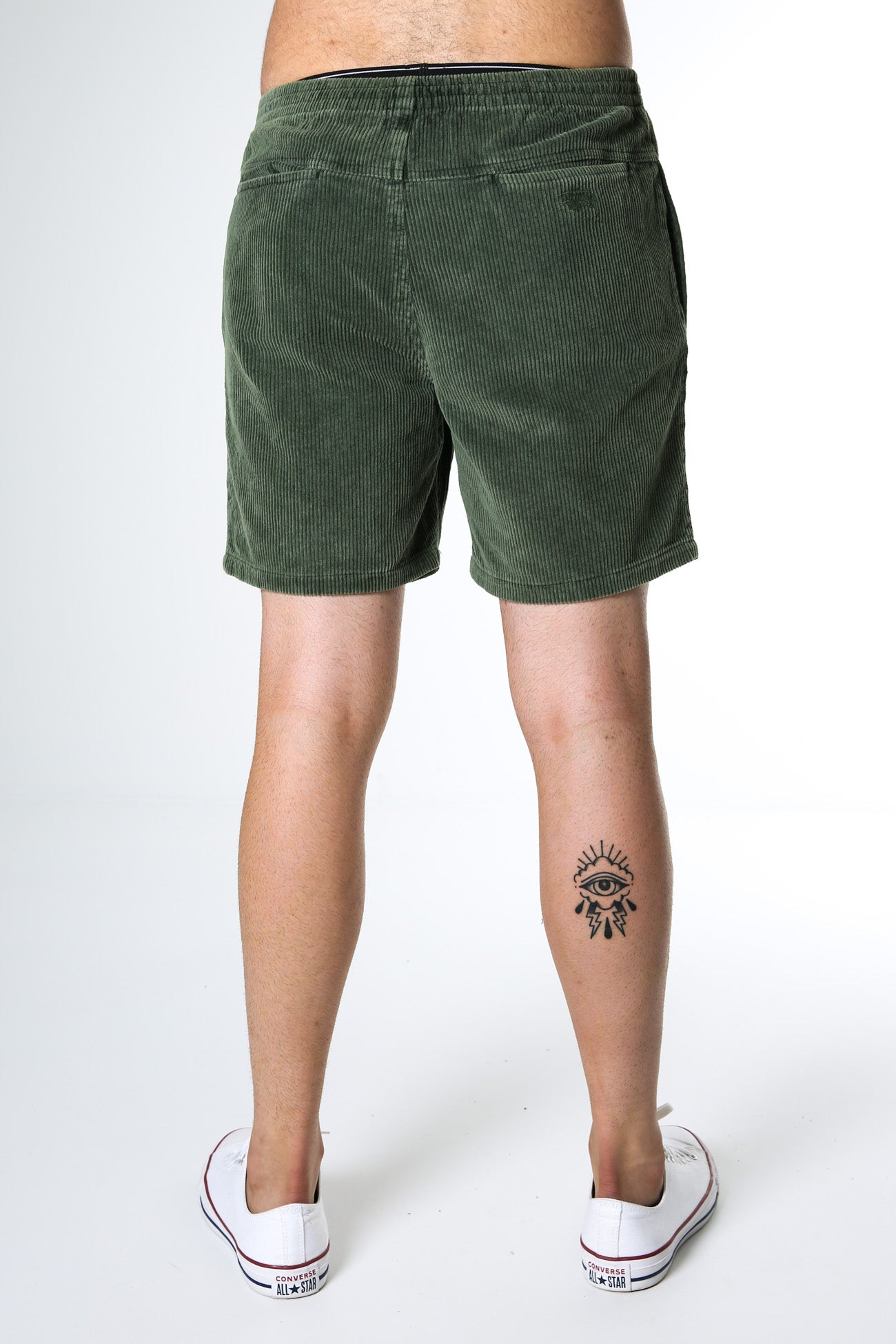 Wide Wale Cord Beachshort Flight Green